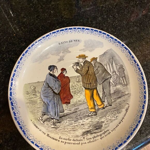 Creil et Montereau HBCM Vintage France Plate - Picture 3 of 6